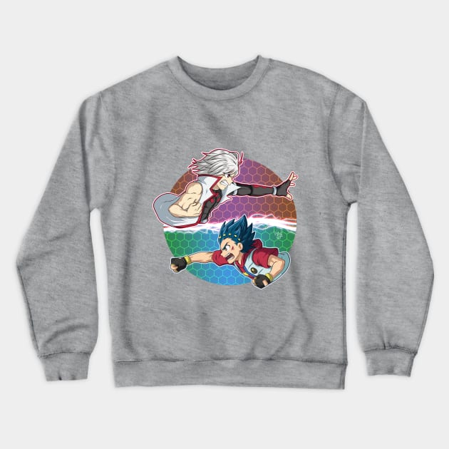 Beyblade Burst Evolution - Shu vs Valt Crewneck Sweatshirt by Kaw_Dev